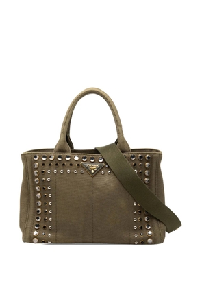 Prada Pre-Owned 2010-2026 Small Canvas Canapa Bijoux satchel - Brown