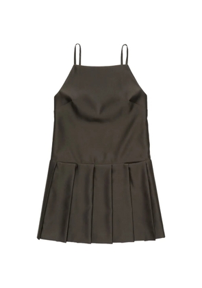 Acne Studios strap dress with pleated skirt - Brown
