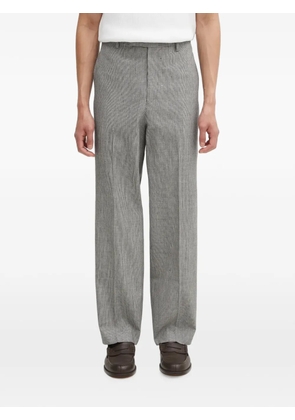 visvim houndstooth-pattern pressed-crease trousers - Grey