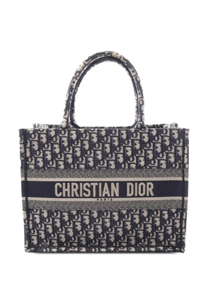 Christian Dior Pre-Owned 2010-2026 Medium Oblique Embroidered Canvas Book tote bag - Blue