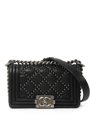 CHANEL Pre-Owned Boy 20 studded chain strap shoulder bag - Black