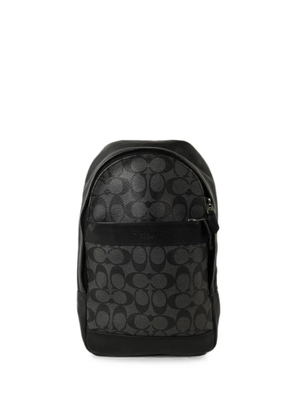 Coach Vintage monogram-print leather backpack - Black