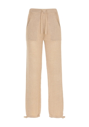 Kangra lurex-effect elastic-waist trousers - Neutrals