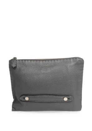 Fendi Pre-Owned Selleria leather clutch bag - Grey