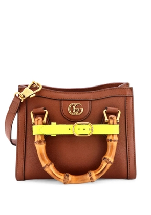 Gucci Pre-Owned Diana NM Bamboo Handle Tote Leather Mini crossbody bag - Brown