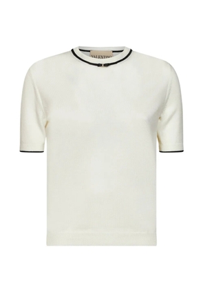 Valentino Garavani VLogo bow-detail sweater - White