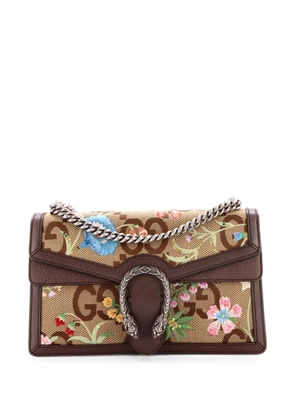 Gucci Pre-Owned Dionysus Bag Embroidered Jumbo GG Canvas Small shoulder bag - Brown