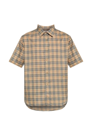 Burberry check short-sleeve shirt - Neutrals