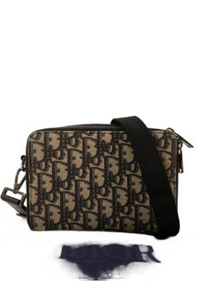Christian Dior Pre-Owned Oblique zipper cross body bag - Neutrals