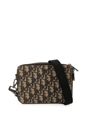 Christian Dior Pre-Owned Oblique zipper cross body bag - Neutrals