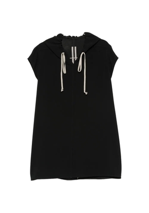 Rick Owens hooded drawstring-fastening mini dress - Black
