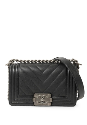 CHANEL Pre-Owned Boy 20 chevron-quilted shoulder bag - Black