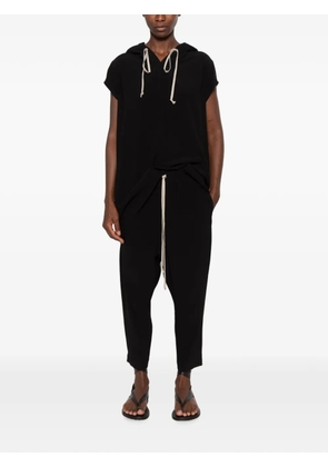 Rick Owens hooded drawstring-fastening mini dress - Black