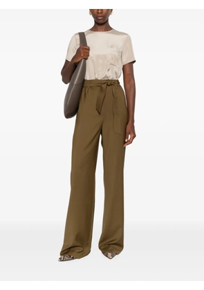 Max Mara Pagano logo-embroidered pocket T-shirt - Green