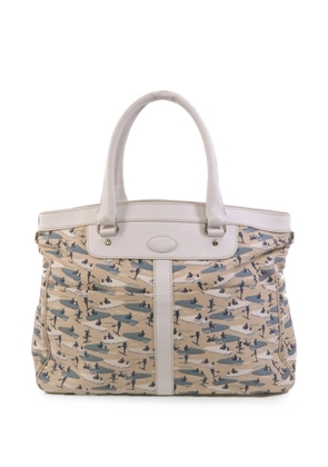 Tod's Vintage graphic-print shoulder bag - Neutrals