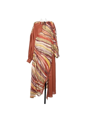 Muller Of Yoshiokubo Lava asymmetric midi dress - Brown