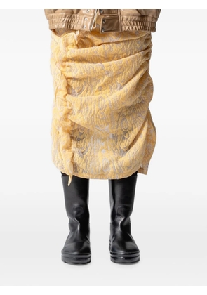 Muller Of Yoshiokubo Celosia gathered midi skirt - Yellow
