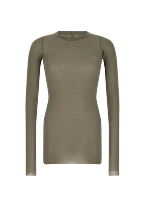 Rick Owens Tower Rib LS T raw-cut T-shirt - Green