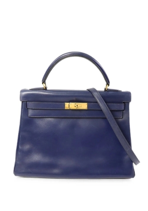Hermès Pre-Owned 32 Kelly leather tote bag - Blue