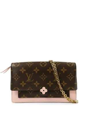 Louis Vuitton Pre-Owned Flore Monogram chain clutch bag - Brown