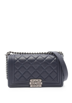 CHANEL Pre-Owned 2014 Boy Chanel shoulder bag - Blue