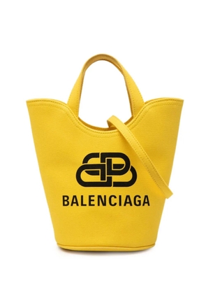 Balenciaga Pre-Owned 2021 Canvas Wave Bucket Bag XS satchel - Yellow
