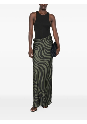 Nanushka Jordyn swirl-print sleeveless maxi dress - Green