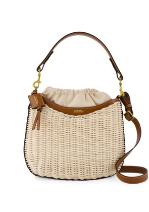 ISABEL MARANT Oskan Moon woven shoulder bag - Neutrals
