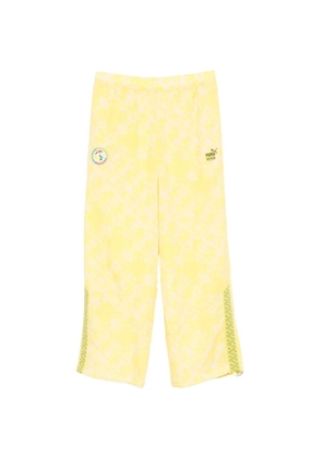PUMA logo-patch track pants - Yellow