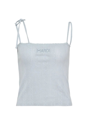 Mardi Mercredi eyelet ribbon-detail sleeveless top - Blue