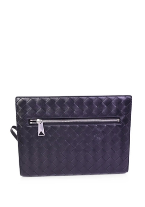 Bottega Veneta Pre-Owned Intrecciato leather clutch bag - Purple