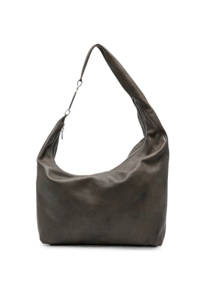 Rick Owens Gemini oversized grained-leather shoulder bag - Grey