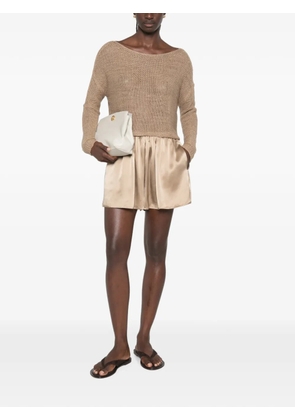 Enza Costa open-knit sweater - Brown