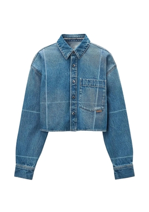 Alexander Wang cropped button-down shirt - Blue