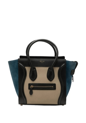 Celine Pre-Owned 2015 Micro Tricolor Calfskin and Nubuck Luggage tote bag - Neutrals