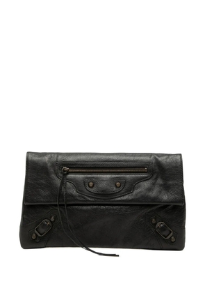 Balenciaga Pre-Owned 2005-2026 Lambskin Motocross Classic Envelope clutch bag - Black