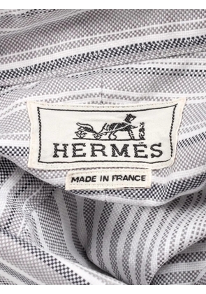 Hermès Pre-Owned 2010s button-up striped shirt - White