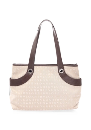Bvlgari Pre-Owned 2000s Logomania tote bag - Neutrals
