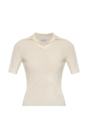 Burberry ribbed-knit cashmere top - Neutrals