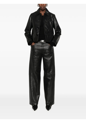 Zadig&Voltaire leather button-up jacket - Black