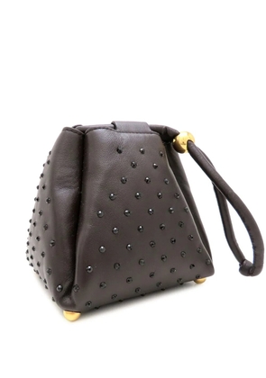 Bottega Veneta Pre-Owned 2012-2026 Crystal Embellished Lambskin Square Puffy Bag clutch bag - Brown