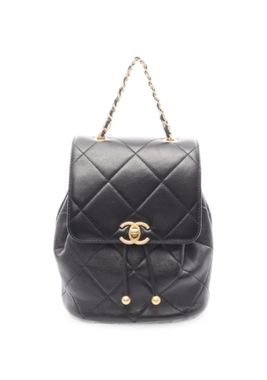 CHANEL Pre-Owned 2021 19 diamond-quilted backpack - Black