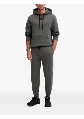 On drawstring track tech pants - Grey