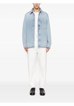 Haikure Matt logo-patch denim shirt jacket - Blue