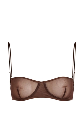 CALVIN KLEIN COLLECTION Alden sheer panelled bra - Brown