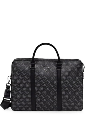 GUESS USA monogram-pattern briefcase - Black