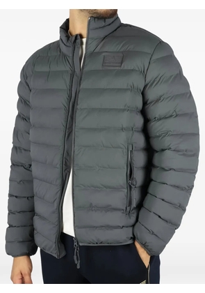 Ea7 Emporio Armani logo-patch zip-up padded jacket - Grey