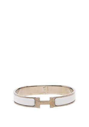 Hermès Pre-Owned 2010-2026 Narrow Enamel Clic H Bracelet GM costume bracelet - White