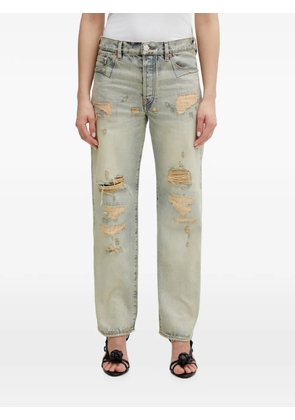 Kenzo distressed-effect straight-leg jeans - Blue
