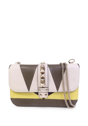 Valentino Garavani Pre-Owned Glam Lock chain shoulder bag - Yellow